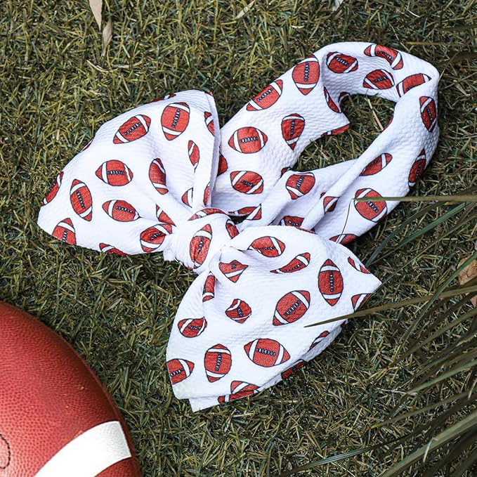 YanJie 7'' Baby Girls Headbands Football Sports Bow Wide Headbands Hairbands Game Day Sports Hair Accessories Gift for Newborn Infant Toddlers Kids