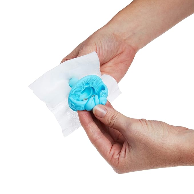 Munchkin Arm & Hammer Pacifier Wipes - Safely Cleans Breast Pump Parts and Feeding Essentials for Baby and Toddler, 3 Pack, 108 Wipes