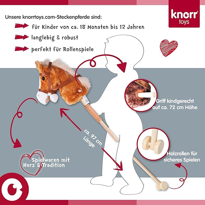 Knorrtoys 40101 Sugar Horse Light Brown