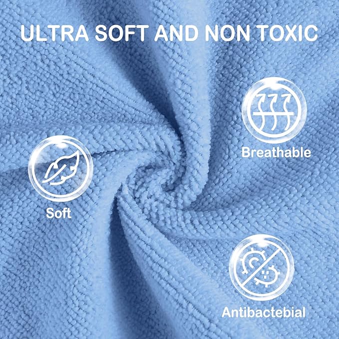Viviland Baby Washcloths 24 Pack, Toddler Wash Cloths for Bath, Super Soft & Absorbent Bath Towel for Newborn and Infants, Baby Towels Care for Baby's Sensitive Skin