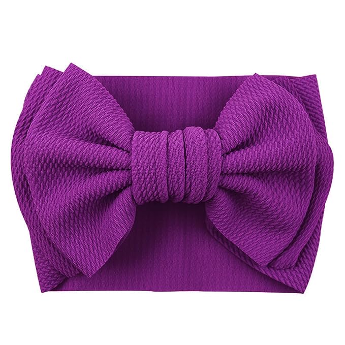 Bows for Baby Girls Headband, Newborn Bows Headbands Baby Hair Bows Hairbands Hair Accessories.(FD104-Purple Lavender)