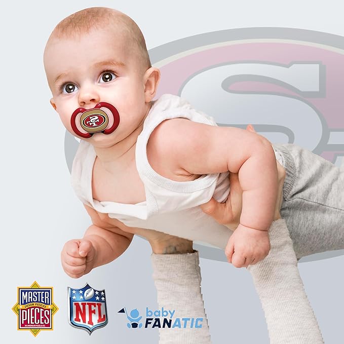 Baby Fanatic Pacifier 2-Pack - NFL San Francisco 49ers - Officially Licensed League Gear