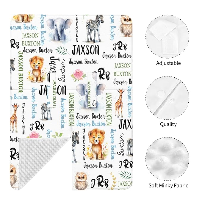 Winter Carseat Cover for Baby Personalized Woodland Baby Car Seat Cover with Name Custom Minky Car Seat Canopy Boys Girls Infant Carrier Covers Nursing Cover Toddler Blanket