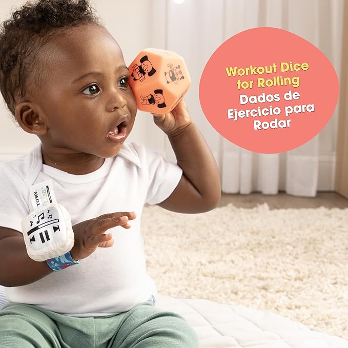 BEBE FUERTE Let's Move Giftset by Robin Arzon - Baby Activity Center with Bilingual Sensory Toys for Ages 3 Months and Up