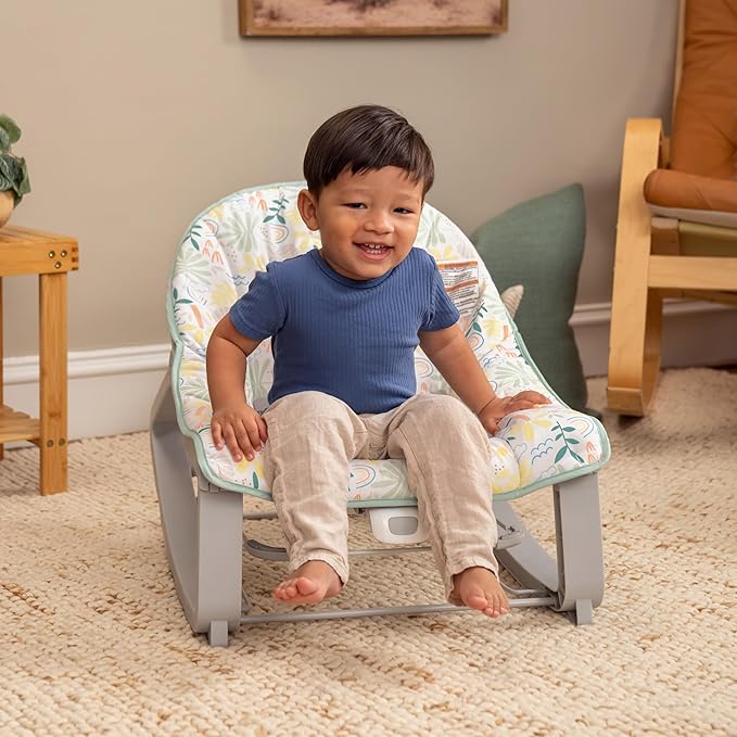 Ingenuity Keep Cozy 3-in-1 Grow with Me Vibrating Baby Bouncer Seat & Infant to Toddler Rocker, 0-30 Months Up to 40 lbs (Madi)