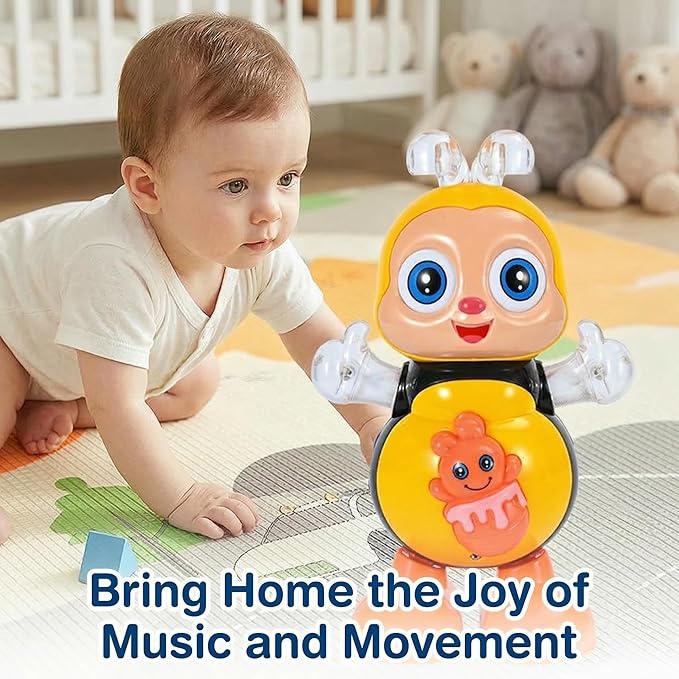 Dancing Bee Toy with Music & LED Lights - Abejita Chiquitita Interactive Walking Toy for Toddlers, Juguete de Abeja Bailarina para Niños, Sensory Learning Gift for Boys Girls 1 2 3+