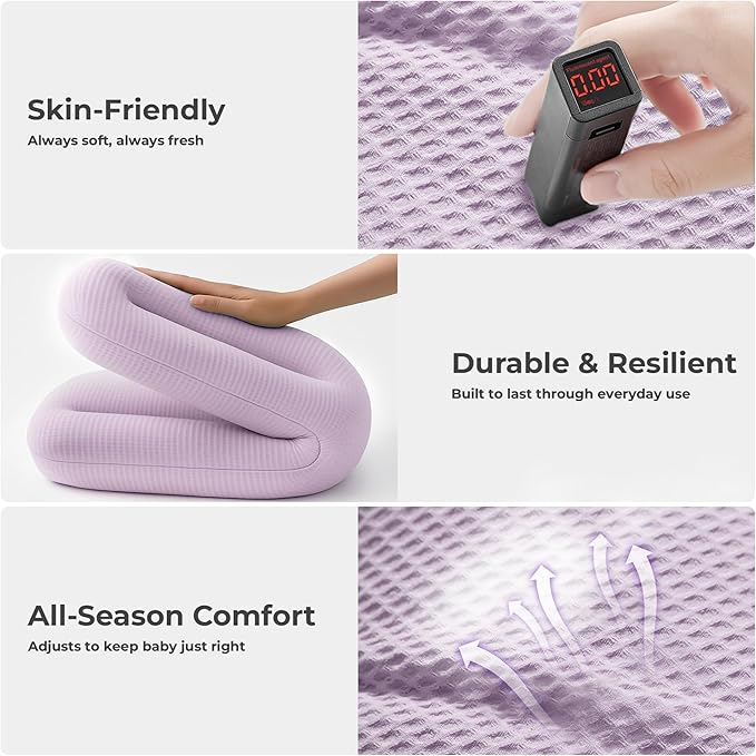 Baby Lounger for Newborn - Infant Lounger 0-24 Months with Lounger Cover, Adjustable Baby Nest Lounger, Breathable Fabric & 3D Support Newborn Lounger, Portable Newborn Essentials, Pink