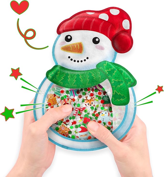 Vango BIZYBOO - Toddler Preschool Learning Activity - Teach Objects and Words with This Educational Seek & Find Sorting Toy – for Ages 2 and Up - Stocking Stuffer - Christmas (Snowman)