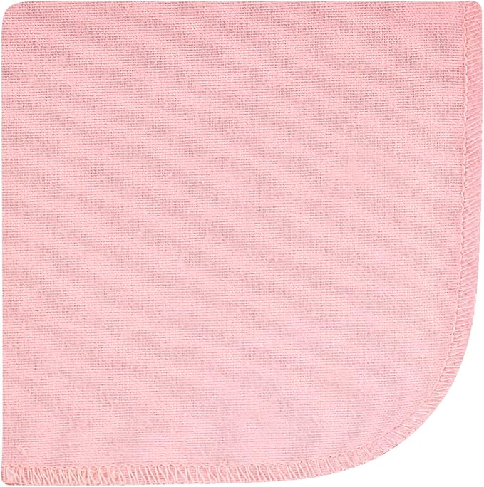 Hudson Baby Unisex Baby Flannel Cotton Washcloths, Pink Blue Pretty Floral 10 Pack, One Size