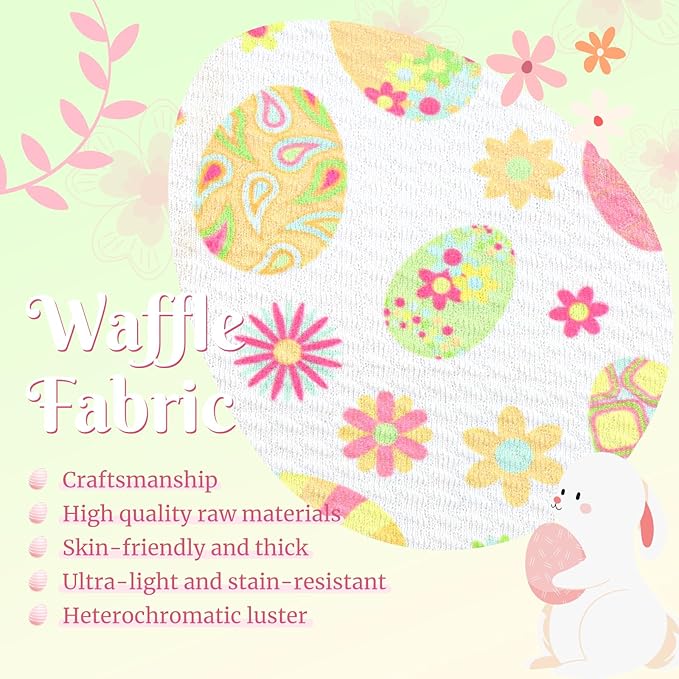 7” Easter Baby Girls Bows Pink White Eggs Bunny Headbands for Newborn Infant Girls Elastic Tied Hairbands Hair Bows Easter Hair Accessories for Gift