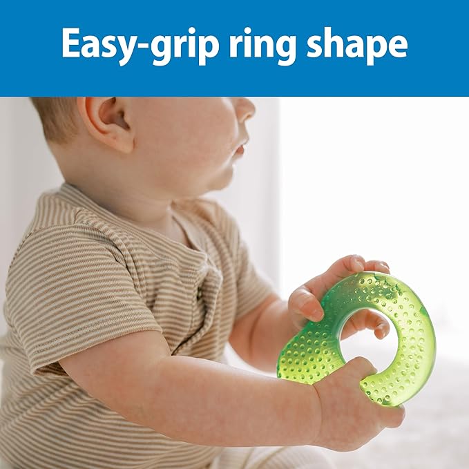 Dr. Brown's AquaCool Water-Filled Teether, Cooling Baby Teether Toy for Sore Gums, Avocado Toast Shapes, BPA-Free, 3m+, 2-Pack