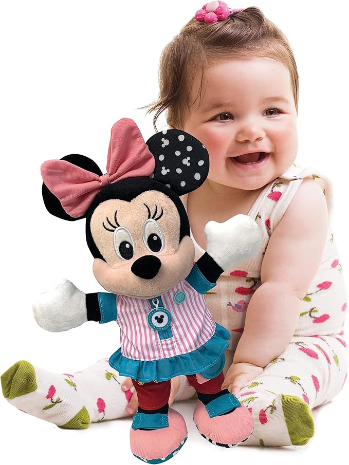 Clementoni Disney Baby Minnie Dress Up Infant to Develop Fine Motor Skills and Manual Skills, Montessori Game 1 Year, Baby Toy 18 Months, Multicolor (17860)
