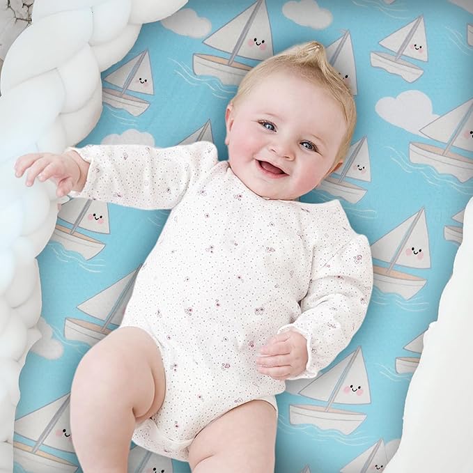 Ultra-Soft 2-Pack Stretchy Bassinet Sheets - Universal Fit for Halo Bassinest, Graco, Chicco & Most Bassinets (Rectangle/Oval/Hourglass) | Safe Snug Fit for Girls & Boys, Unisex Cradle Mattress Covers