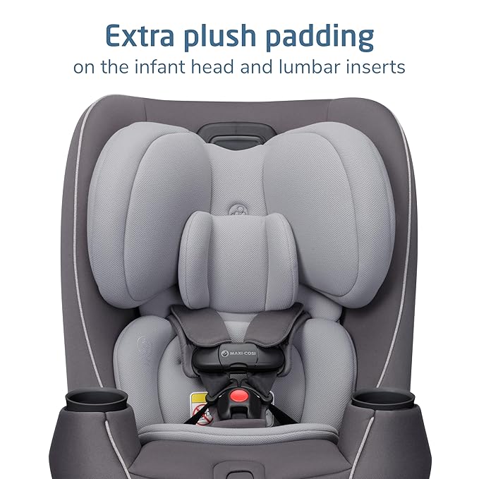 Maxi-COSI Pria Max 3-in-1 Convertible Car Seat, Infant to Toddler Car Seat, ClipQuick Magnetic Chest Clip, Quick-Install Latch, Machine-Washable Cover, 5-100 lbs, Escargot
