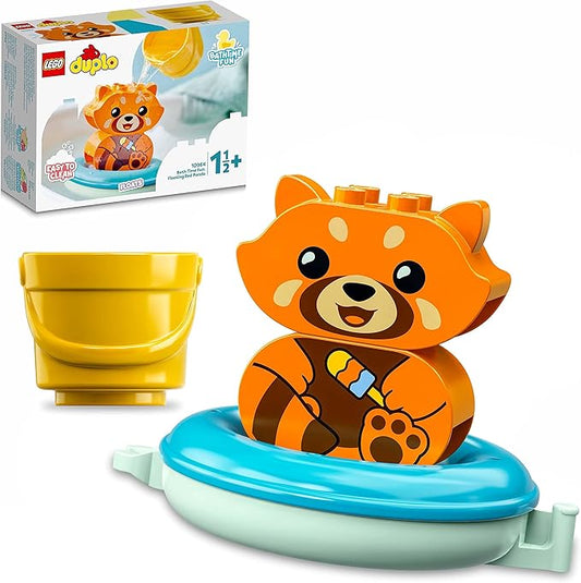 Lego DUPLO Bath Time Fun: Floating Red Panda 10964 Bath Toy for Babies and Toddlers Ages 1.5 Plus Years Old, Baby Bathtub Water Toys, Easy to Clean