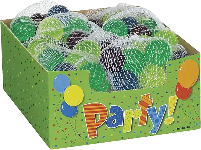 Unique Glittery Translucent Bounce Balls | Assorted Colors | 6 Pcs, One size, Multicolor