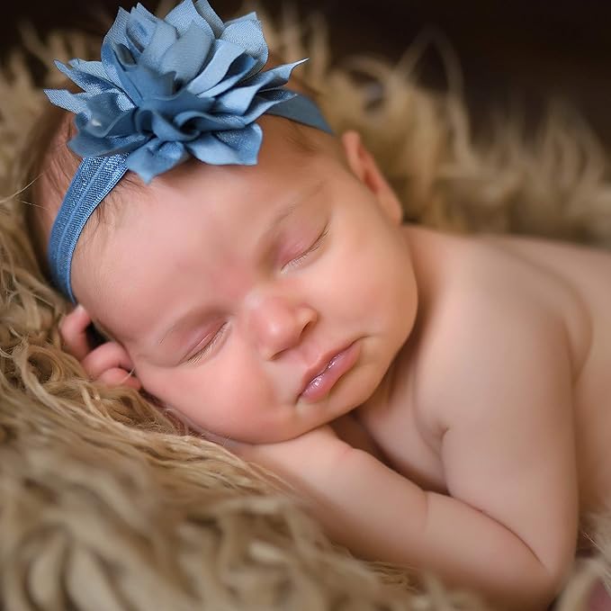 My Lello Petal Flower Headbands Baby - Girls - Toddler Stretchy Elastic Pair