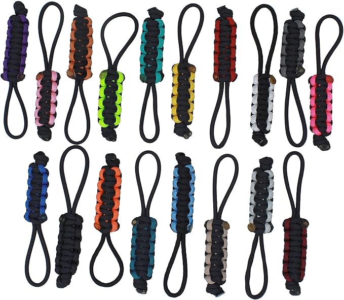 BubbasGarageTv - Large Heavy Duty Paracord Zipper Pulls (Customizable)