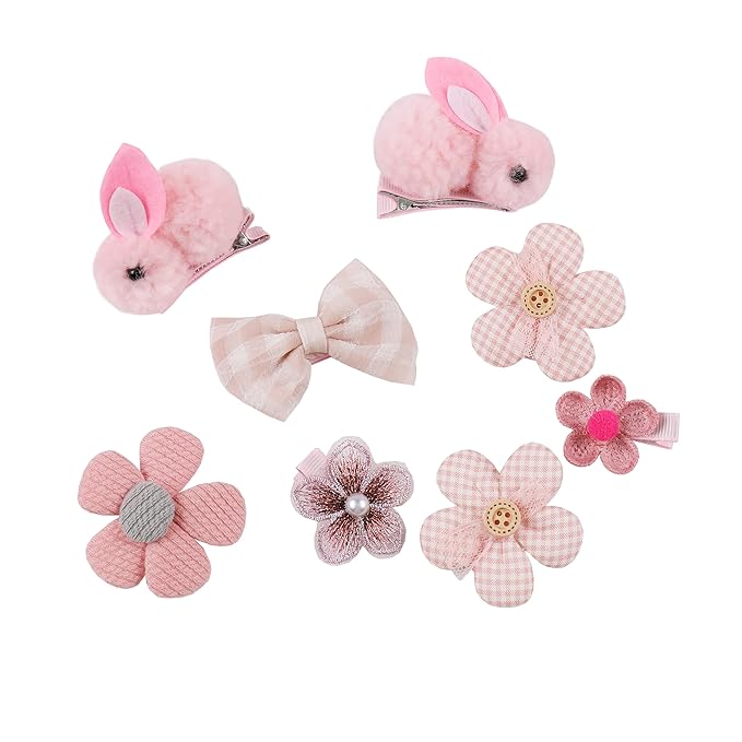18 Pack Cute Hair Accessories for Girls - Toddler Hair Clips, Barrettes & Bows, Alligator Lined Snap Clips, Baby Girls Hair Accessories for Little Kids, Children & Teens