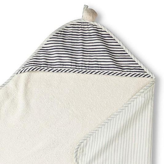 Pehr Stripes Away Hooded Towel - Sea, Multi