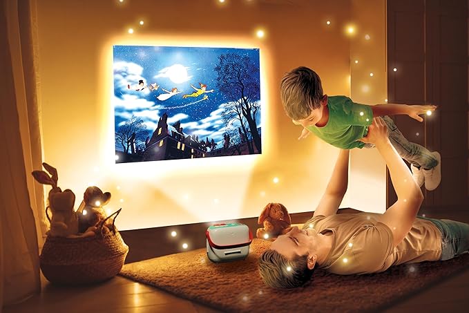 Clementoni - Disney Baby Projector and Storyteller - Enchanted Toy Projects Disney Images and Tells Stories - 4 Books Included - Built-in Speaker - 52763