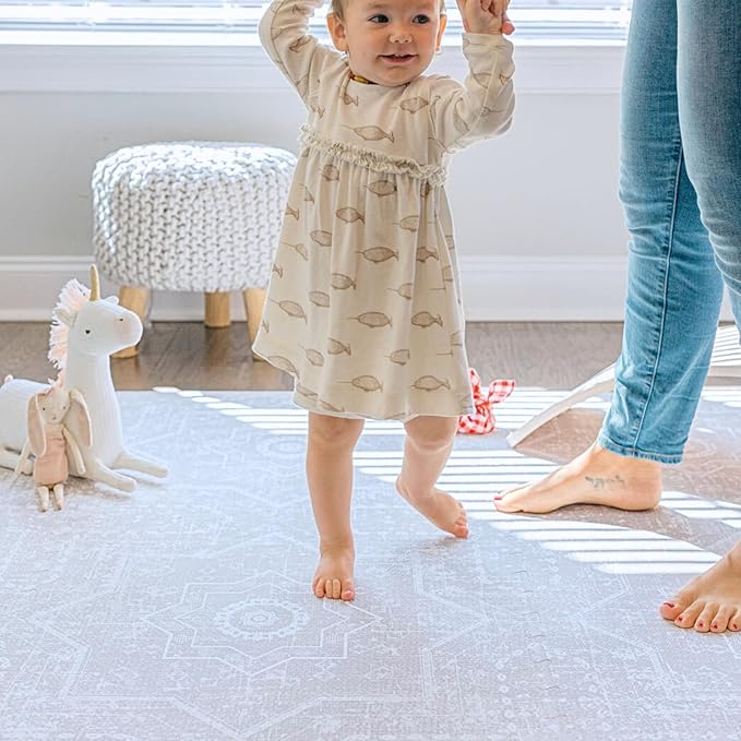 Little Landings Baby Play Mat for Floor - Layla (4x6ft) - Premium EVA Foam Play Mat for Babies & Toddlers (Ages 0-5+) - Non-Toxic Playmat for Tummy Time, Crawling & Playroom - Stylish & Comfortable