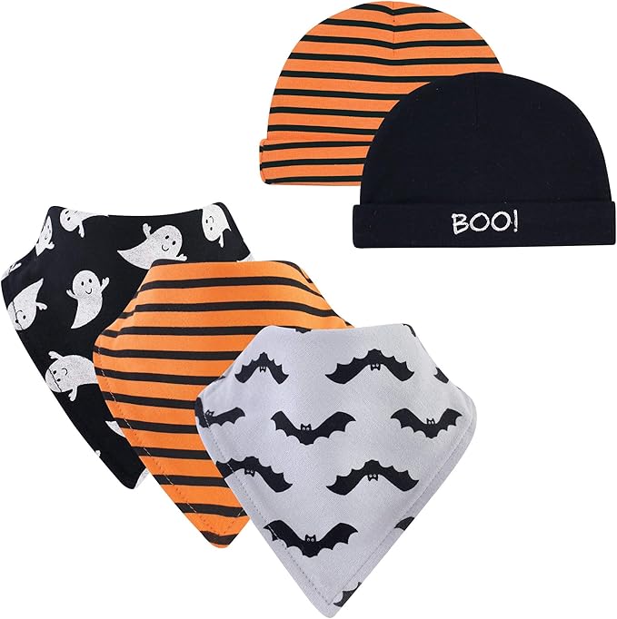 Hudson Baby Unisex Baby Cotton Bib and Headband Set