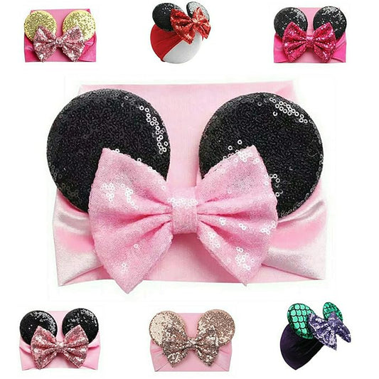 Mouse Ears Headband/Headwrap - Toddler, Baby, Kids upto 4 Years - Party supplies - Light Pink
