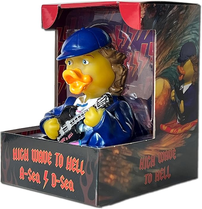 CelebriDucks - A-Sea/D-Sea - High Wave to Hell - Floating Rubber Ducks - Collectible Bath Toy Gift for Kids & Adults of All Ages