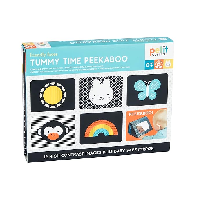 Petit Collage Tummy Time Peekaboo, Multicolor