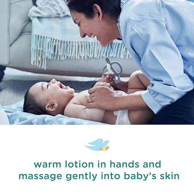 Baby Dove Face and Body Lotion for Sensitive Skin Moisture Fragrance-Free Baby Lotion 20 oz & Rich Moisture Face and Body Lotion 24-Hour Moisturizer 20 fl oz Bundle