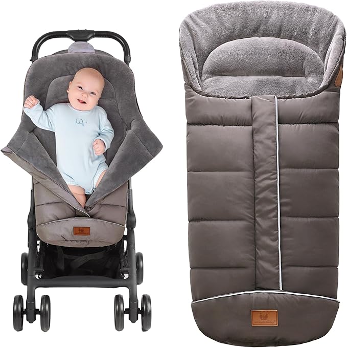 Miracle Baby Bunting Bag for Stroller, Warm Fleece Footmuff with Zippers, Convertible Infant Toddler Sleeping Bag Blanket for Boys Girls