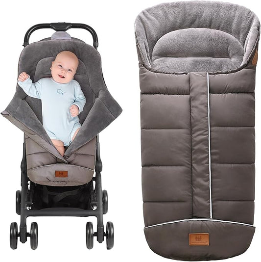 Miracle Baby Bunting Bag for Stroller, Warm Fleece Footmuff with Zippers, Convertible Infant Toddler Sleeping Bag Blanket for Boys Girls