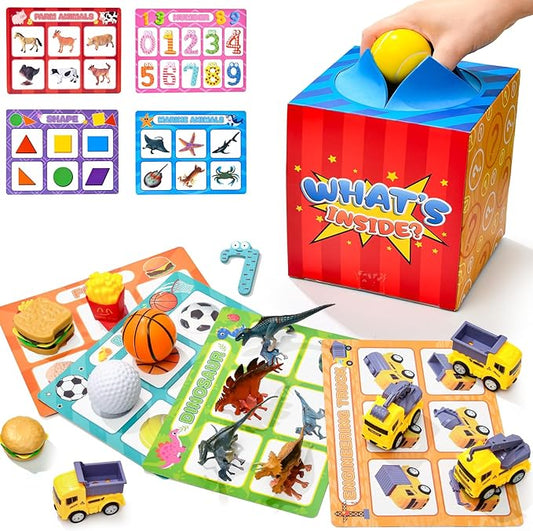 Golray Sorting Toys for Toddlers with Mystery Box, Educational Sorting Games with 8 Themes and 52 Matching Pieces for Preschool & Home Learning, Speech Therapy Toys, Montessori Gift for Kids Ages 3–5