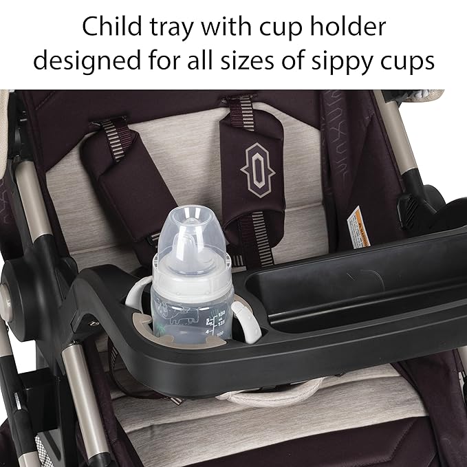 Safety 1st Deluxe Grow and Go Flex 8-in-1 Travel System, Weight Capacity from 4-35 lbs, Dunes Edge & onBoard 35 LT Adjustable Infant Car Seat Base