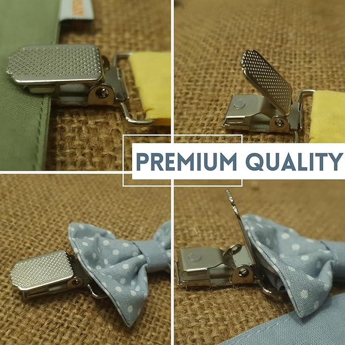 Necktie Pacifier Clip & Protective Round Holder – Adjustable, Handmade & Ultra Durable, 2-Pack, 100% Cotton, Safe & Stylish