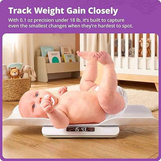 Greater Goods Smart Bluetooth Baby Scale with in-House Algorithm for Wiggly Babies, Infants, and Toddlers