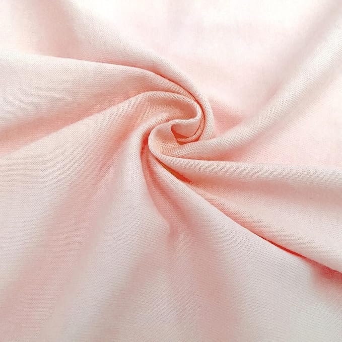 American Baby Company 100% Natural Cotton Fitted Pack and Play Sheet 39" x 27" - Soft & Breathable Pack N Play Sheet for Playpen, Playard & Mini Crib Mattress, Blush Pink, for Boys & Girls