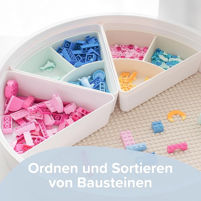 Inspire My Play - 3 x Silicone Sorting and Organising Compartments - Compatible with Sensory PlayTray - Sensory Bin Accessories - Early Development & Activity Toys for Disabled Children - Stone