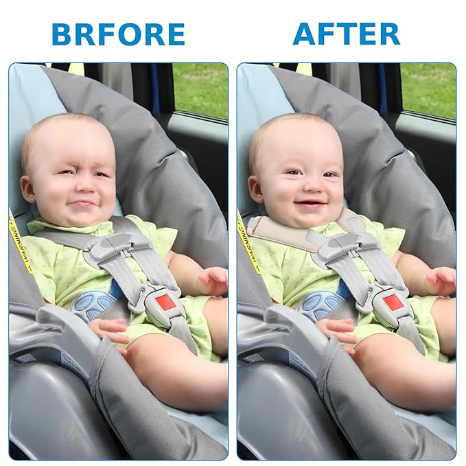 Accmor Car Seat Strap Pads for Baby Toddler Kids, Car Seat Strap Covers, Super Soft Seat Belt Covers Fits for All Car Seats, Pushchair, High Chair, Stroller