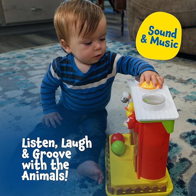 Pound A Ball Barn House with Lights & Music, Easter Basket Stuffers for Toddler, Fun Learning Toy Gift for 8 12 18 24 Month Old Baby and Toddlers 1-3, Montessori, Toys for 1 Year Old Boys and Girls