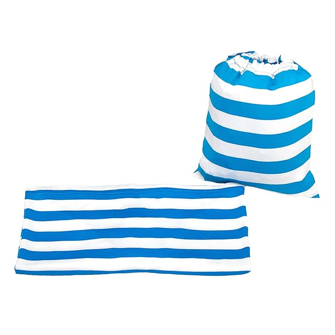 JLIKA Baby Car Seat Covers and Nursing Cover Multi Use (Turquoise/White Stripe)