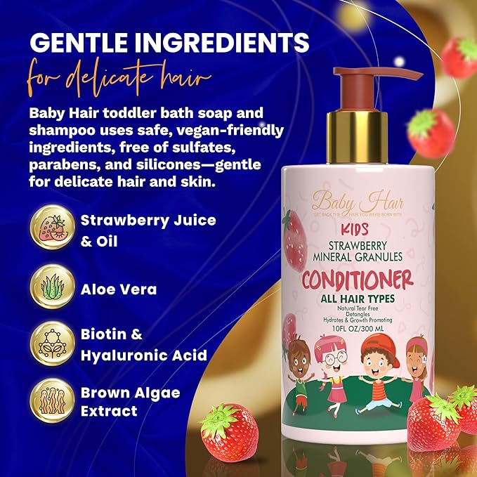 Baby Hair Kids: Vegan Strawberry & Mineral Granules Conditioner