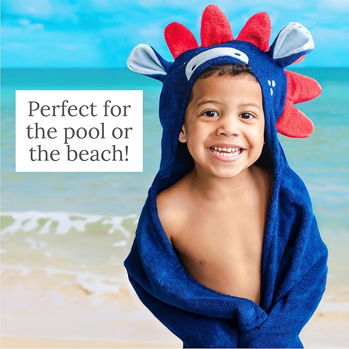 Natemia Premium Hooded Baby Towels - Ultra Soft Baby Bath Towel with Animal Design, Toddler Bath Towel, Newborn Towels for Boys and Girls - Brown Lion