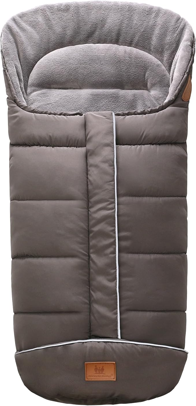 Miracle Baby Bunting Bag for Stroller, Warm Fleece Footmuff with Zippers, Convertible Infant Toddler Sleeping Bag Blanket for Boys Girls