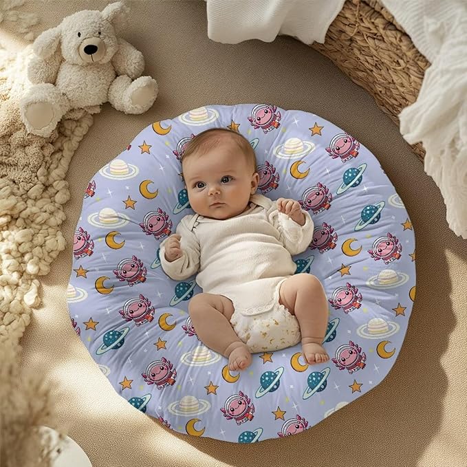 Newborn Lounger Cover, Salamander Print Soft Comfortable Baby Lounger Cover Removable Baby Lounger Slipover Snug Elastic Infant Lounger Cover for Most Babies