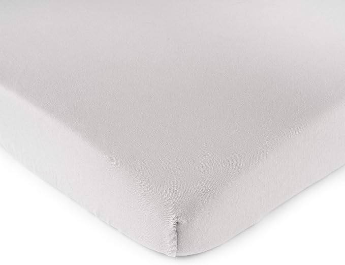 SheetWorld Fitted Baby Bassinet Sheet fits 4moms Breeze Plus Bassinet 22 x 28.5, 100% Cotton Jersey, Hypoallergenic, Butter Soft, Silver Grey, Made in USA