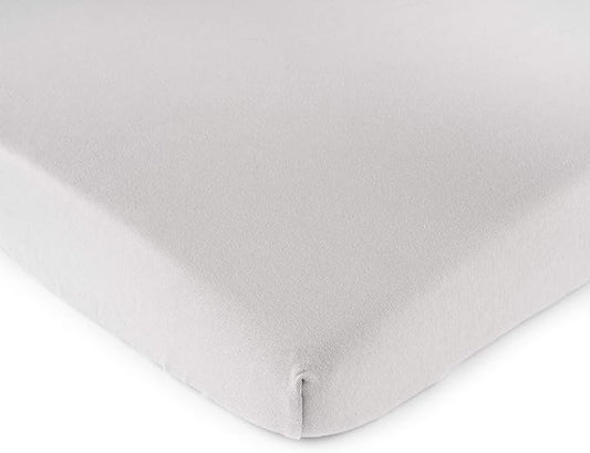 SheetWorld Fitted Baby Bassinet Sheet fits Graco Travel Lite Crib 20 x 30, 100% Cotton Jersey, Hypoallergenic, Butter Soft, Silver Grey, Made in USA