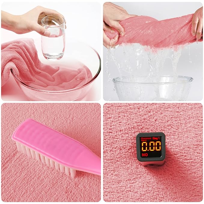 ROMASA Baby Bath Towel Ultra Soft Hooded Towel Highly Absorbent Bathrobe Blanket Toddlers Shower Gifts for Boys Girls-27.5" x 55" (Pink-flog)