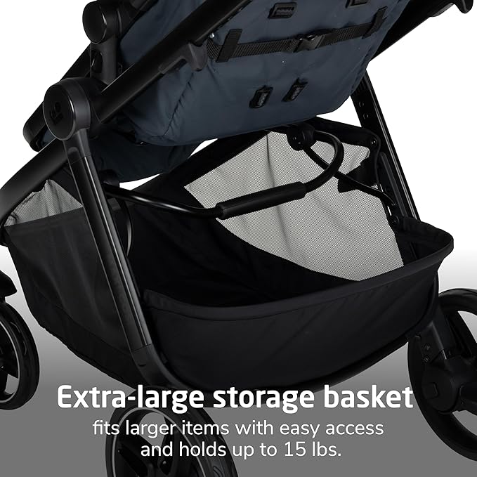 Maxi-Cosi Zelia Pro 5-in-1 Travel System with Mico Pro Infant Car Seat, Baby Stroller Combo, Reversible Seat, Large Wheels, Adjustable Handle, Newborn to Toddler, Lightweight, Seascape